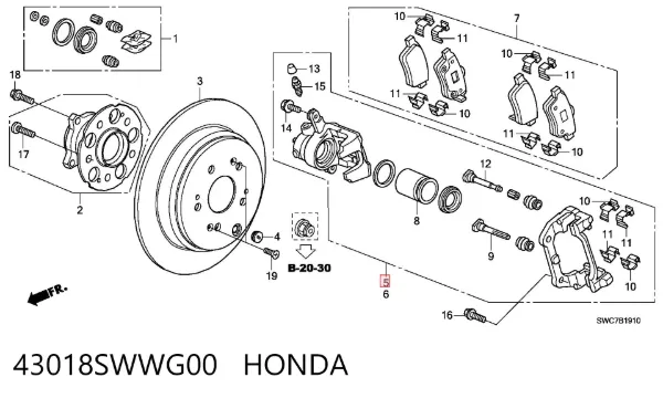  43018SWWG00 Honda