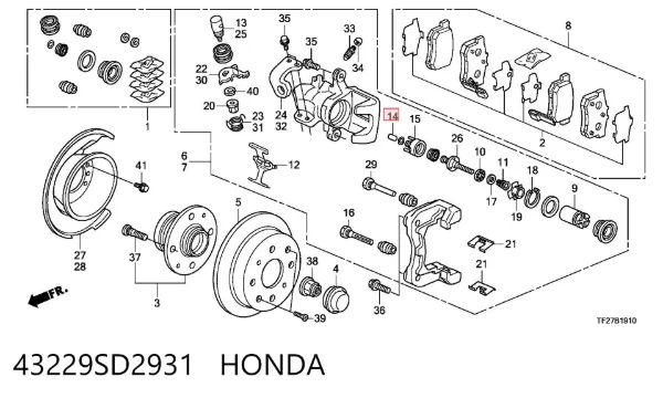  43229SD2931 Honda