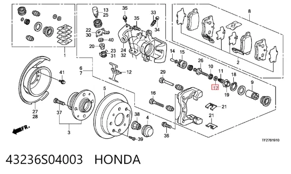  43236S04003 Honda