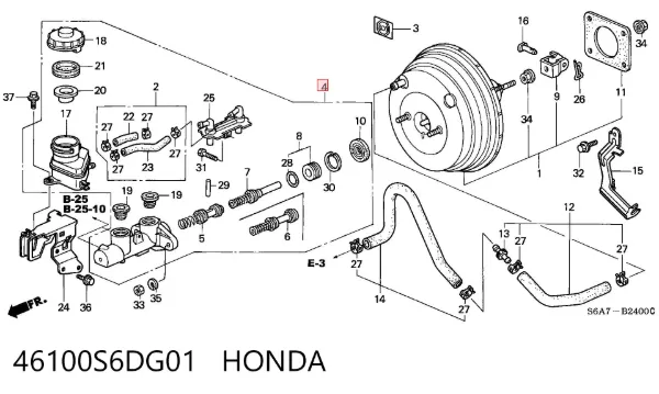 Cilindro maestro de frenos 46100S6DG01 Honda