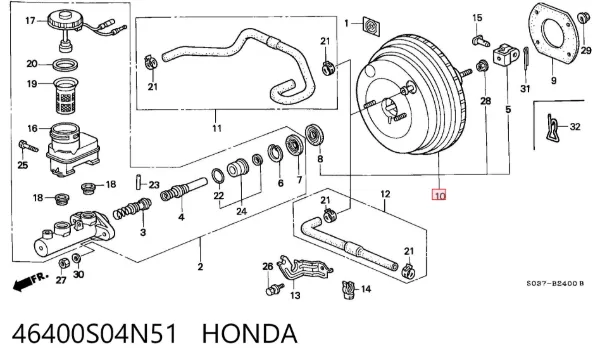 Servofreno 46400S04N51 Honda