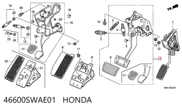  46600SWAE01 Honda