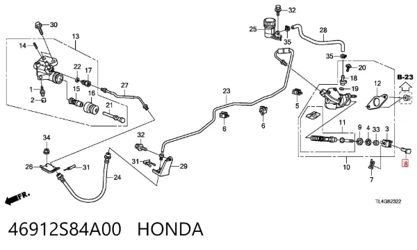 46912S84A00 Honda