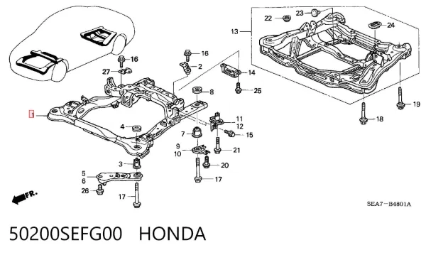 Puente delantero Honda Accord VII