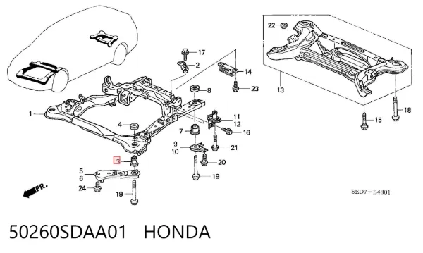  50260SDAA01 Honda