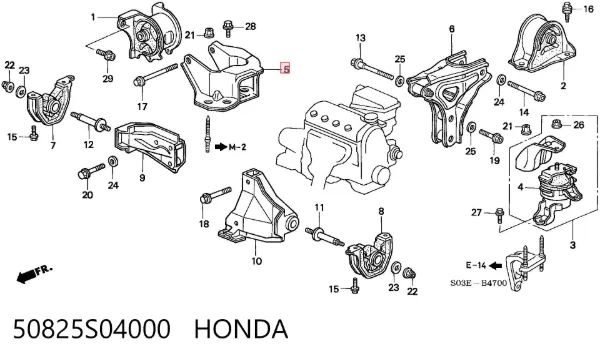  50825S04000 Honda