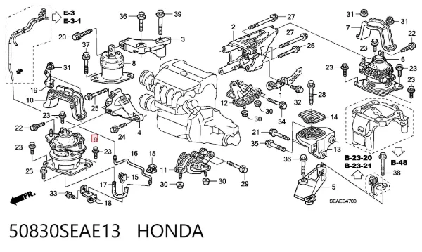 Soporte de motor delantero 50830SEAE13 Honda