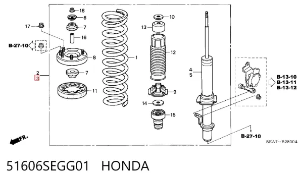 Amortiguador 51606SEGG01 Honda
