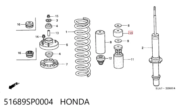  51689SP0004 Honda