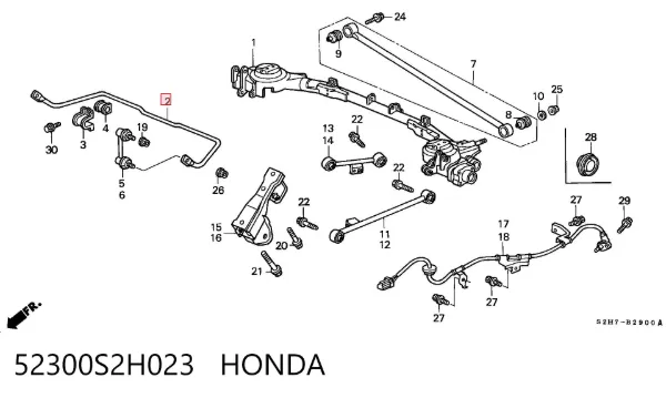 Estabilizador trasero Honda HR-V GH