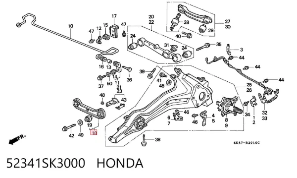  52341SK3000 Honda