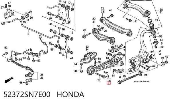  52372SN7E00 Honda