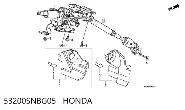 Columna dirección Honda Civic VIII