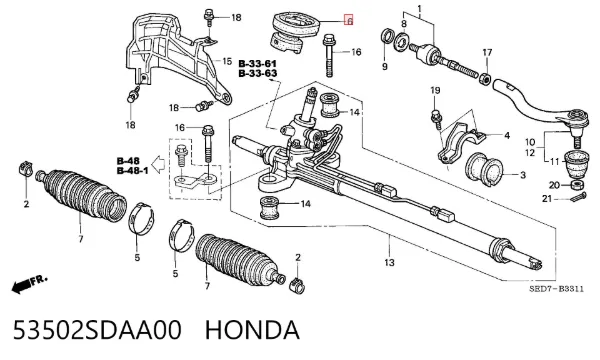  53502SDAA00 Honda