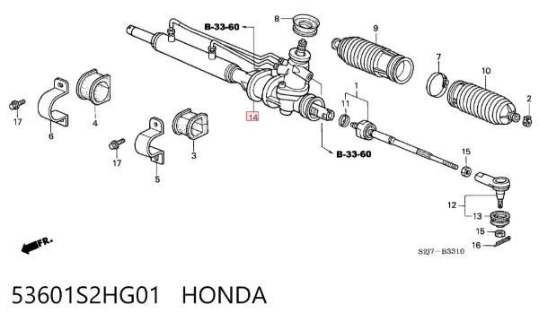 Cremallera de dirección Honda HR-V GH
