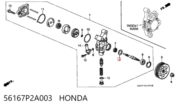  56167P2A003 Honda