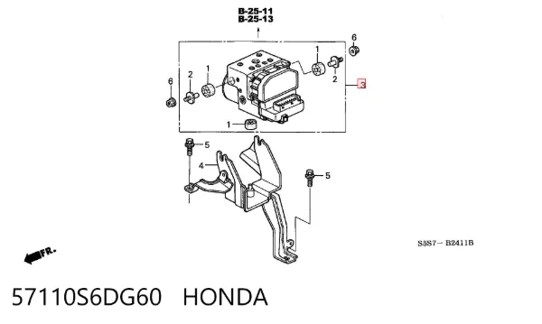  57110S6DG60 Honda