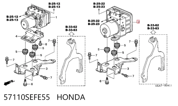 Módulo ABS 57110SEFE55 Honda