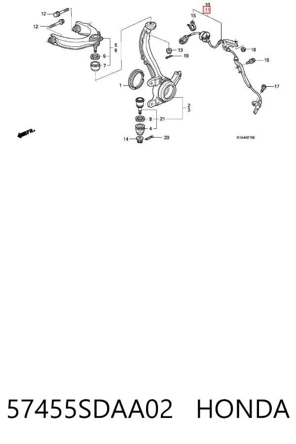 Sensor ABS Honda Accord VII