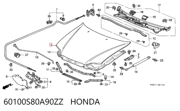 Capó 60100S80A90ZZ Honda
