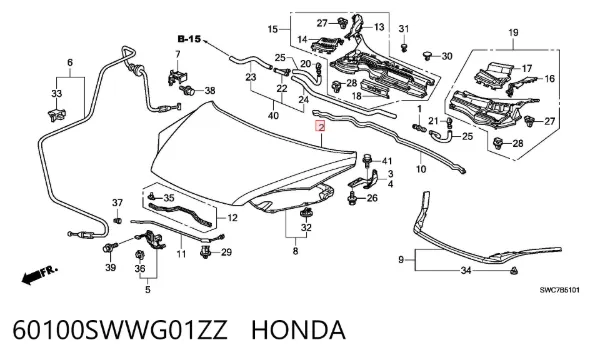 Capó 60100SWWG01ZZ Honda