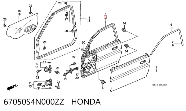 Puerta delantera izquierda Honda HR-V GH