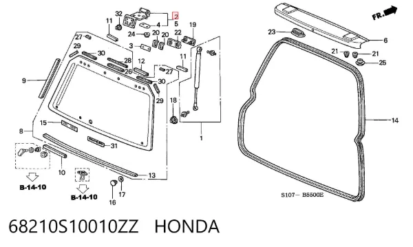  68210S10010ZZ Honda