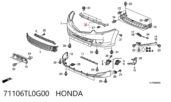  71106TL0G00 Honda