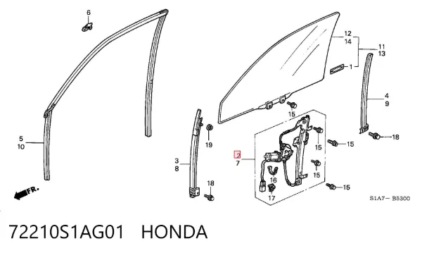  72210S1AG01 Honda
