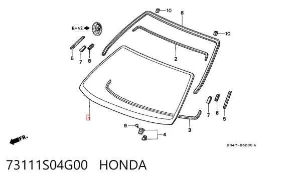 Parabrisas 73111S04G00 Honda