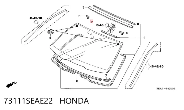 Parabrisas 73111SEAE22 Honda