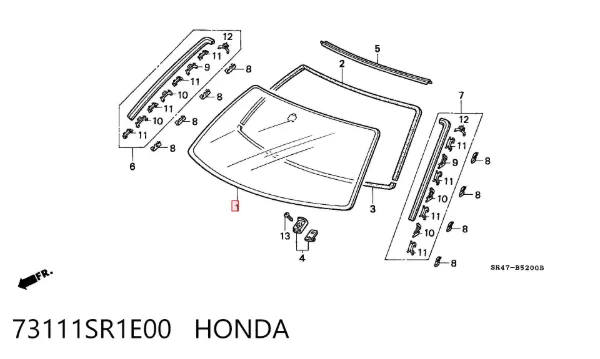Parabrisas 73111SR1E00 Honda