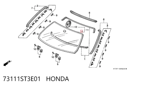 Parabrisas 73111ST3E01 Honda