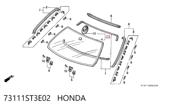 Parabrisas 73111ST3E02 Honda