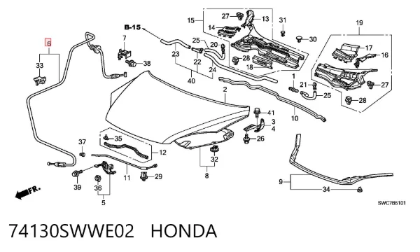  74130SWWE02 Honda