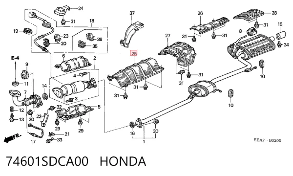  74601SDCA00 Honda