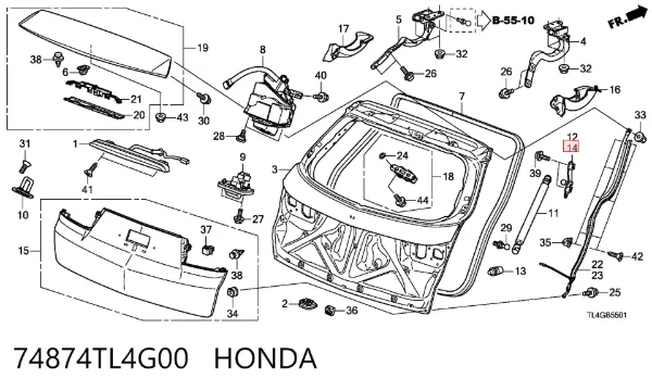  74874TL4G00 Honda