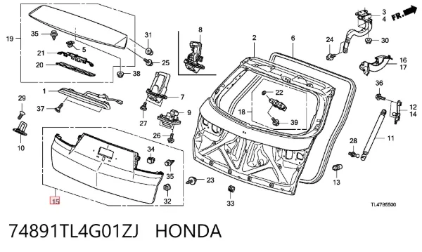  74891TL4G01ZJ Honda