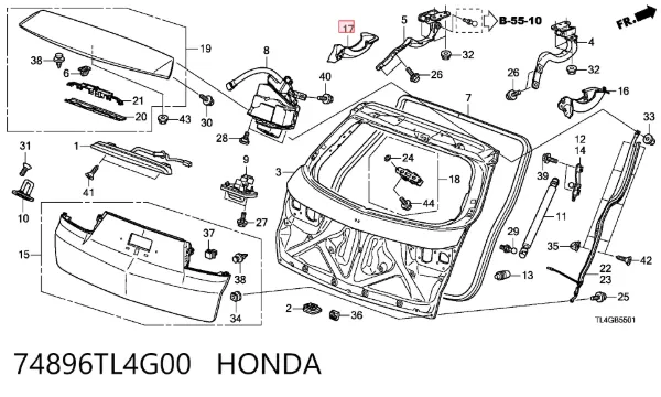  74896TL4G00 Honda