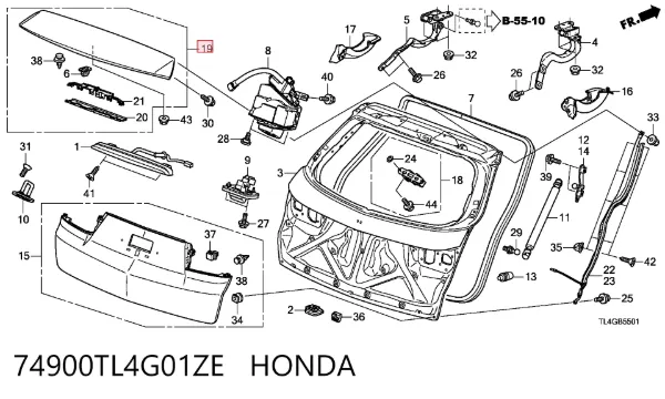  74900TL4G01ZE Honda