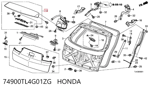  74900TL4G01ZG Honda