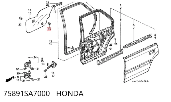  75891SA7000 Honda
