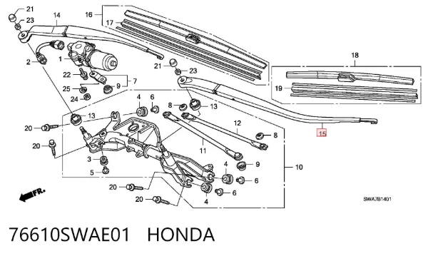  76610SWAE01 Honda