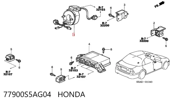 Anillo AIRBAG 77900S5AG04 Honda