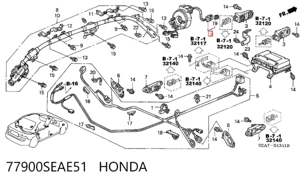 Anillo AIRBAG 77900SEAE51 Honda