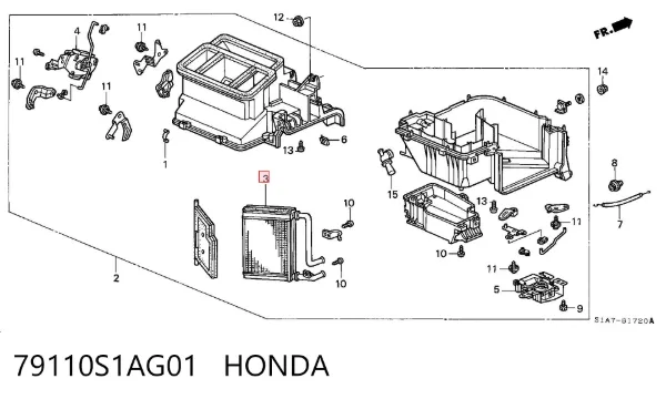 Radiador calefacción Honda Accord VI