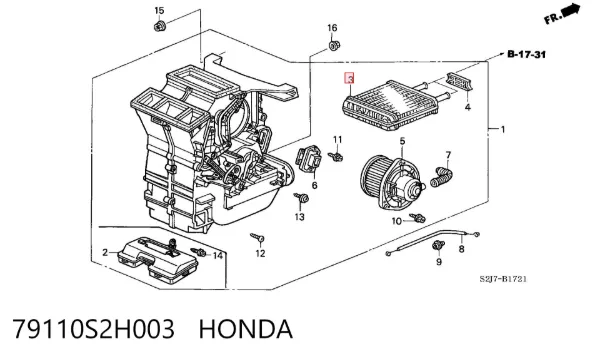 Radiador calefacción Honda HR-V GH