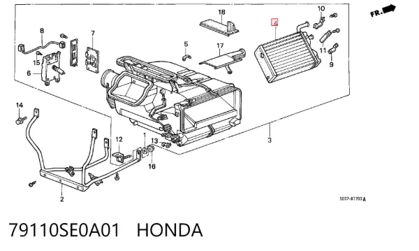 Radiador calefacción Honda Accord III