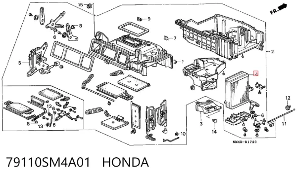Radiador calefacción Honda Accord IV