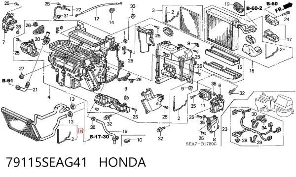 Radiador calefacción 79115SEAG41 Honda